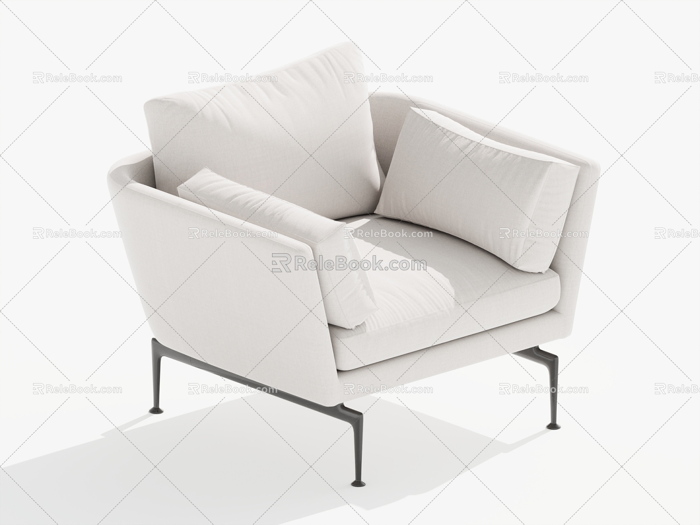 Single sofa single chair leisure chair 3d model