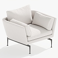 Single sofa single chair leisure chair 3d model