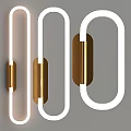Modern Wall Lights With Geometric Shapes And Gold Metal Frames LED Lighting