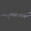 Gray Stealth Fighter Jet With Modern Sleek Design And Triangular Wings 3d model