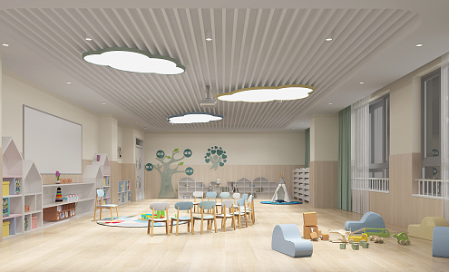 Modern Kindergarten Classroom 3d model