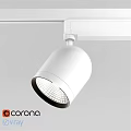 Modern White Spotlight Track Mounted Ceiling Lighting With Lens Cover Design