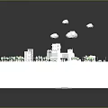 Detailed 3D Urban Model Scene With Buildings Roads Trees And Layout Design