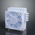 White Compact Household Ventilation Fan With Efficient Cooling System And Practical Design