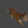 Plush Tiger Stuffed Animal Toy With Orange Black Stripes And Soft Material