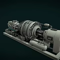 Industrial Heavy duty Machinery With Cylindrical Body Pipes And Metal Support Frame