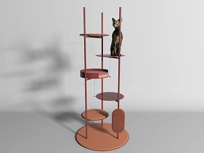 Modern cat climbing frame 3d model