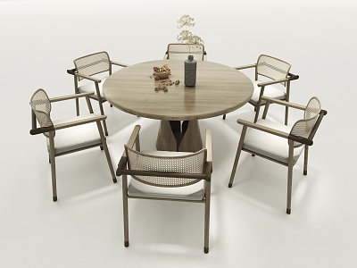 Middle style dining table 3d model