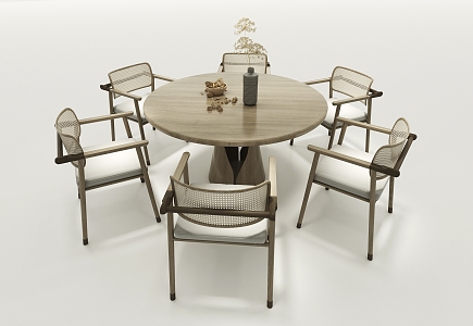 Middle style dining table 3d model