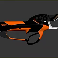 Black And Orange Vigor Weapon With Sharp Blade And Ergonomic Handle Design 3d model