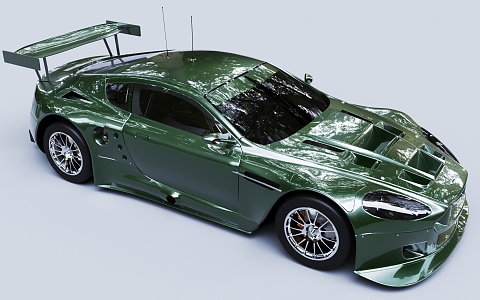 Green Car sports car Aston Martin 3d model