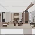 Warm Modern Wood Tone Living And Dining Room Interior Design With Cozy Home Furnishings