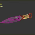Modern Tactical Dagger With Green Coiled Handle Black Sharp Blade Ring Pommel And Metallic Finish