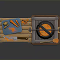 Cast Iron Pot on Traditional Stove with Wooden Table Carrots Cutting Board and Knife