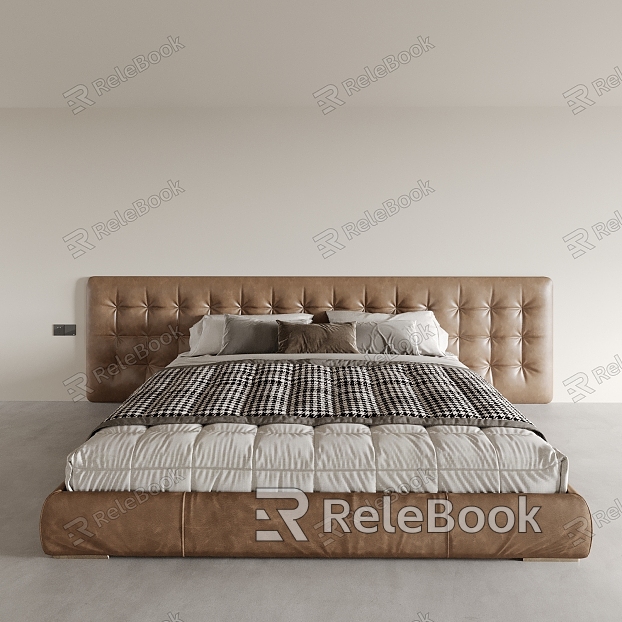 Bed Double Bed Bedroom Bed Hotel Queen Bed model