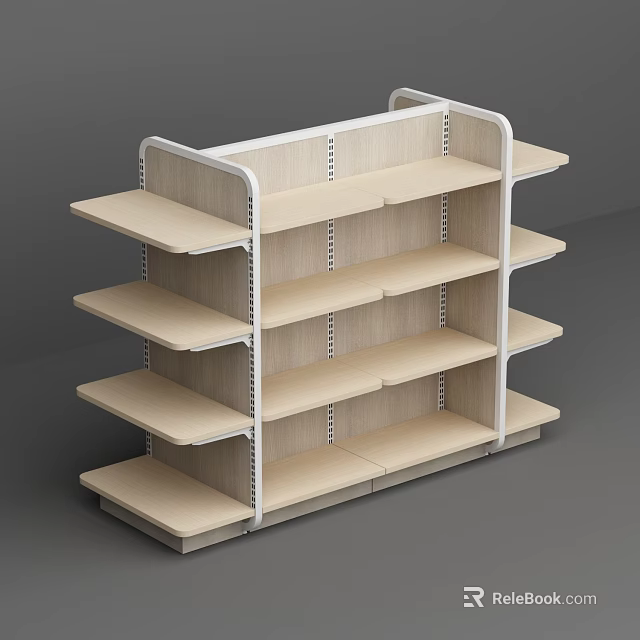 Modern Baby Store Display Shelves with Multiple Tiers for Organizing Products 3d model 