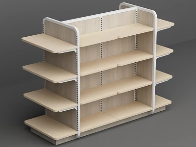 Modern Baby Store Display Shelves with Multiple Tiers for Organizing Products 3d model