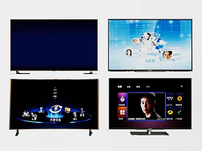 Modern household appliances TV set LCD monitor 3d model