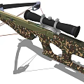 Tactical Camouflage Crossbow With Mounted Scope And Mechanical Bowstring System Design