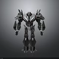 Futuristic Humanoid Robot With Complex Mechanical Parts Metallic Texture And Sci-Fi Design