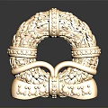 Elegant Golden Fashion Belt With Intricate Decorative Patterns And Shiny Embellished Surface