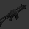 Modern Tactical Assault Rifle With Scope Rail System And Detachable Magazine