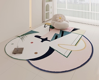 Children's Carpet Modern Shape Carpet 3d model