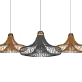 Modern Woven Pendant Lights In Black And Copper Hanging For Minimalist Interiors