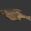 Whole Dried Fish With Golden Brown Skin And Crispy Texture As Traditional Cooking Ingredient
