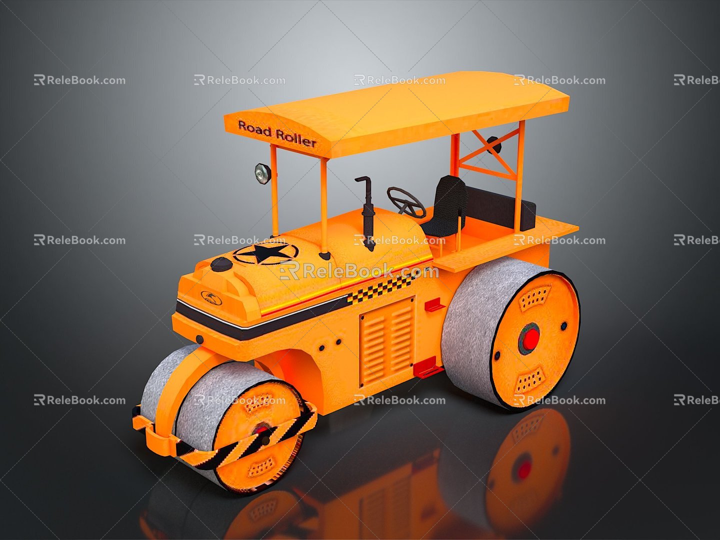 Asphalt paver paver road roller asphalt paver road car asphalt car 3d model