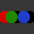 Transparent Plastic Jars With Different Colored Lids Stacked On Reflective Surface