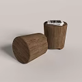 Cylindrical Wooden Stools With Magazine On Top For Minimalist Home Decor