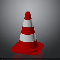 Reflective Red And White Striped Traffic Cone For Road Safety Equipment