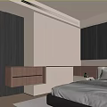 Modern Bedroom Built in Wardrobe Design With White Cabinetry And Wooden Drawers