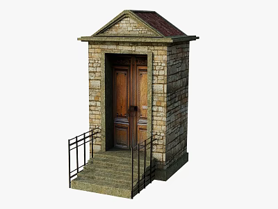 vintage gate ancient gate 3d model