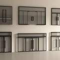 Modern Double Doors in Various Designs with Glass Panels and Black Frames