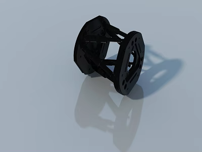 Black Metal Swing Door Hinge Mechanism for Home Use Applications 3d model