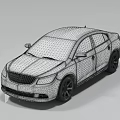 Black Sedan Car With Sleek Body Design Chrome Grille And Silver Alloy Wheels