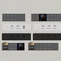 Switch socket hotel switch hotel switch guest room switch intelligent switch conjoined switch socket 3d model