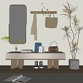 Modern shoe changing stool 3d model