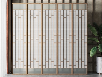 New Chinese-style screen partition screen 3d model