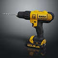 DEWALT Cordless Drill With Yellow Black Design Battery Powered Ergonomic Handle