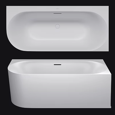 Sleek White Freestanding Bathtub With Modern Design And Smooth Surface Finish 3d model