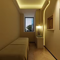 Elegant Cream Tone Beauty And Hair Salon Reception Interior Design With Warm Wood Flooring Decor