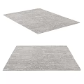 Light Gray Square Rug with Modern Textured Design and Soft Neutral Finish 3d model