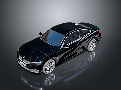 Black Modern Coupe Car With Sleek Aerodynamic Lines And Alloy Wheels 3d model