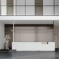 Lobby Reception Desk Reception Hall Negotiation Chair Front Desk 3d model