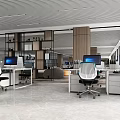 Modern Public Office Area Design With Comfortable Sofas Orange Seats And Green Plants