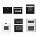Modern Kitchen Appliances Featuring Black And White Ovens In Various Designs