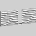 Decorative Wall Panels With Wavy Surface Texture For Modern Interior Design 3d model